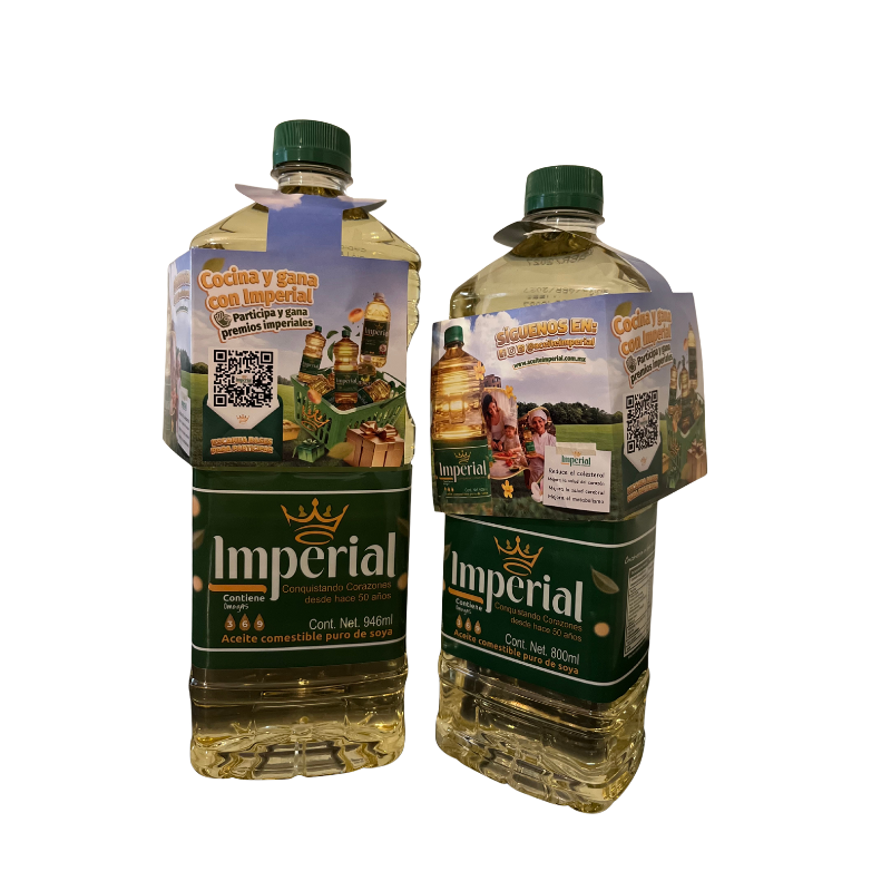 Aceite Imperial en anaquel con collarín